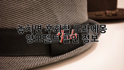 놓치면 후회할 도라에몽 양모펠트 할인 정보!